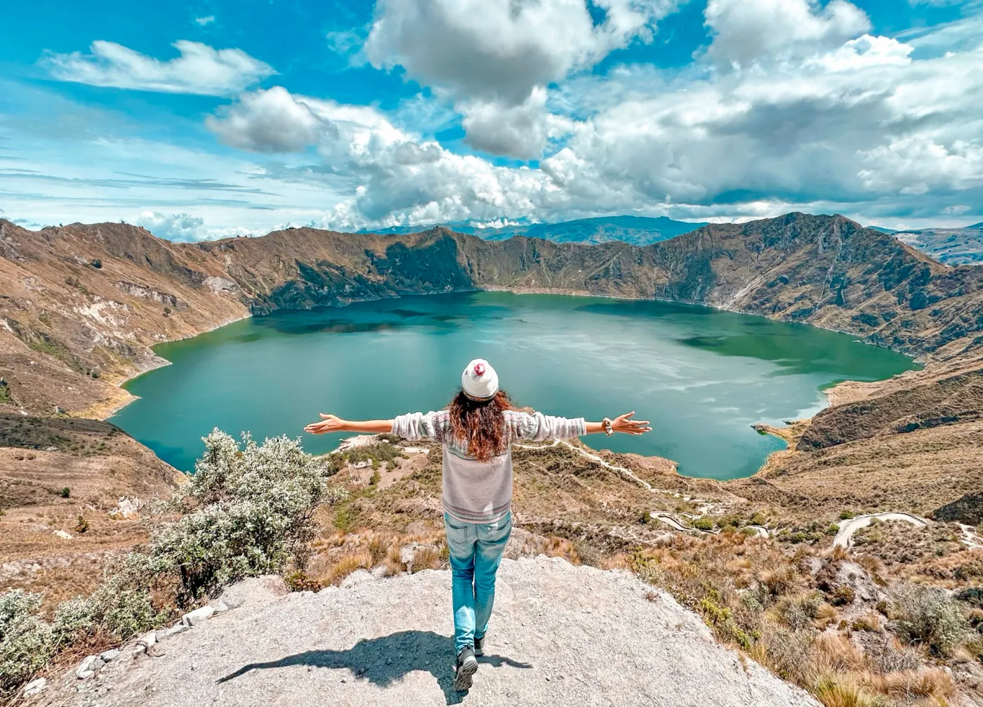 Quilotoa lagoon Ecuador crater lake Andes adventure tour